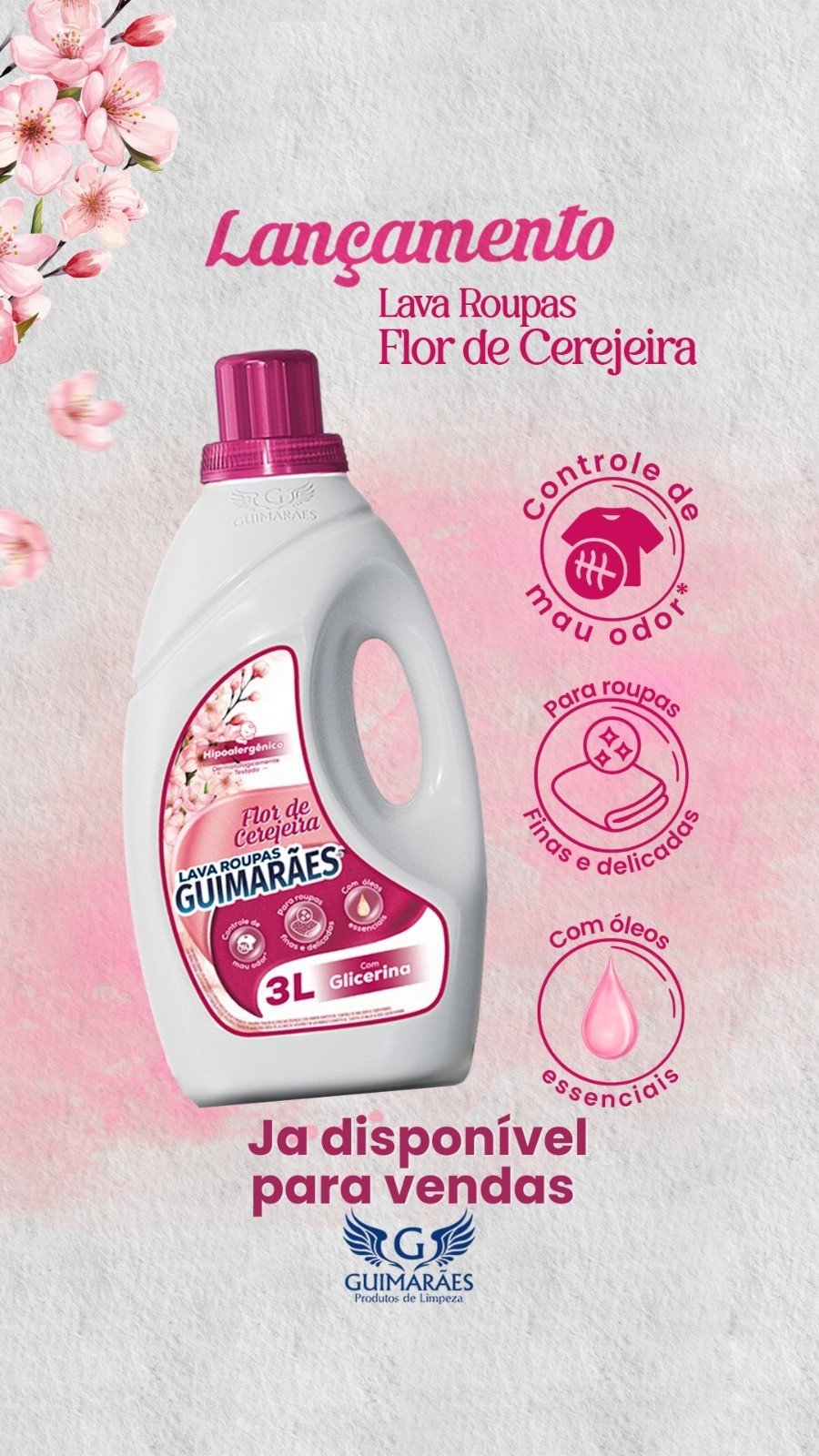 LAVA ROUPAS GUIMARAES FLOR DE CEREJEIRA 3L