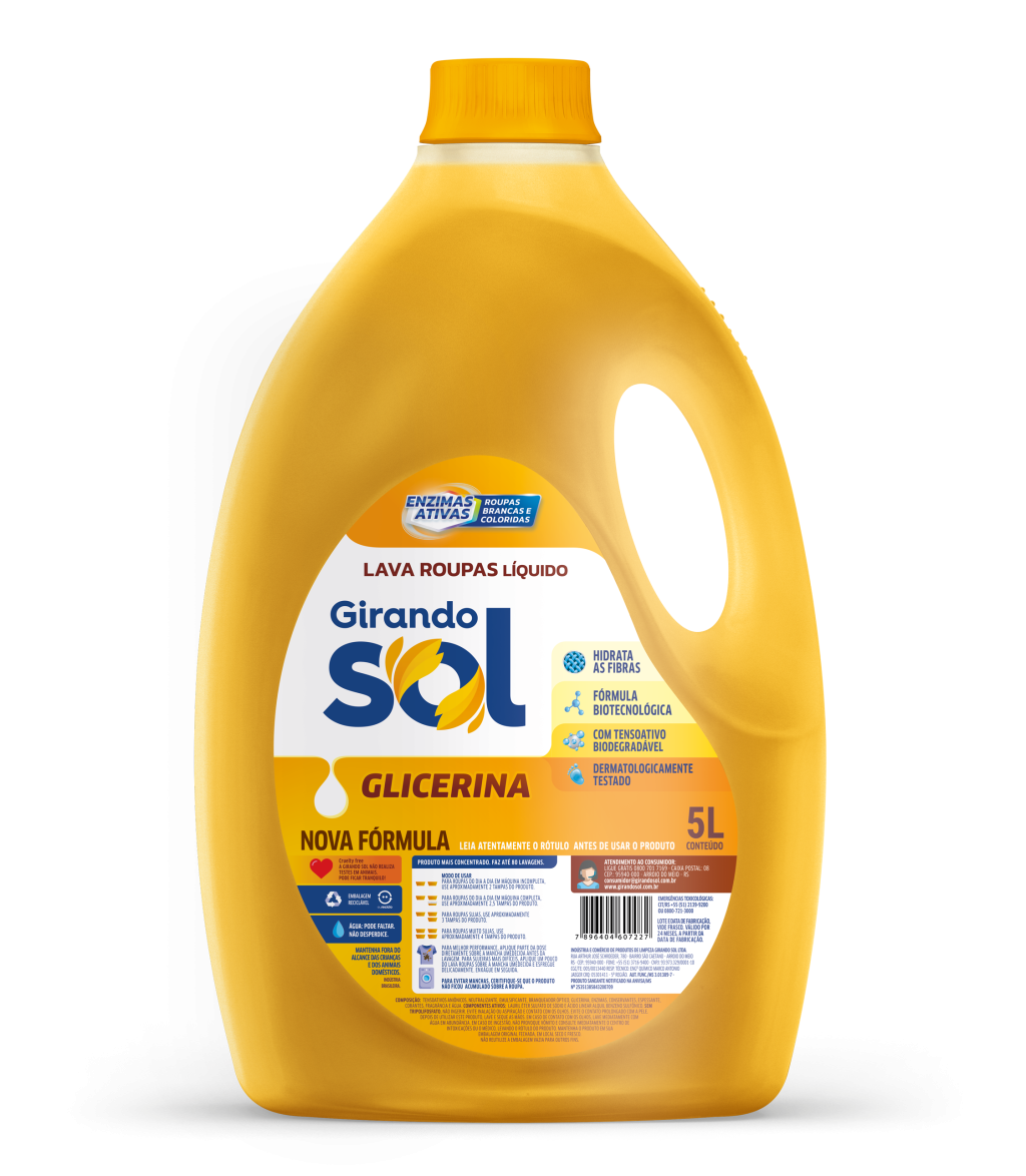 LAVA ROUPAS LÍQUIDO GLICERINA 5L