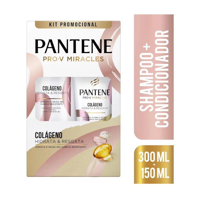 Kit Shampoo 350 ml + Condicionador 175 ml Pantene Colágeno