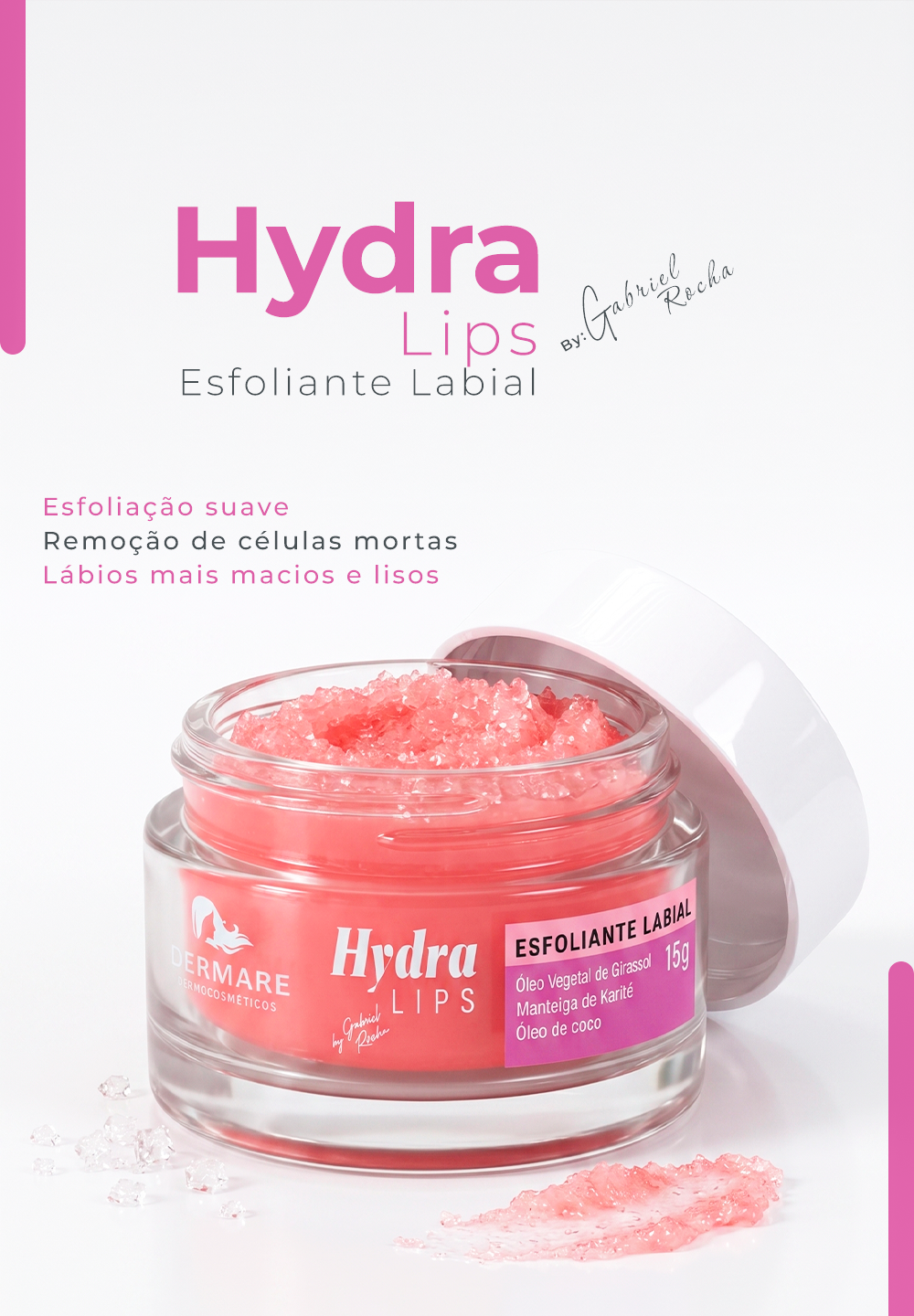 Esfoliante Labial Hydra Lips By Gabriel Rocha  - 15g