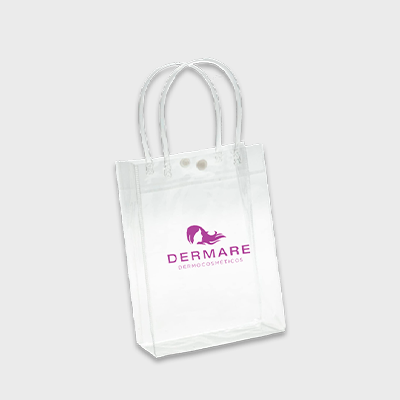 BOLSA NECESSAIRE TRANSPARENTE COM BOTÃO 