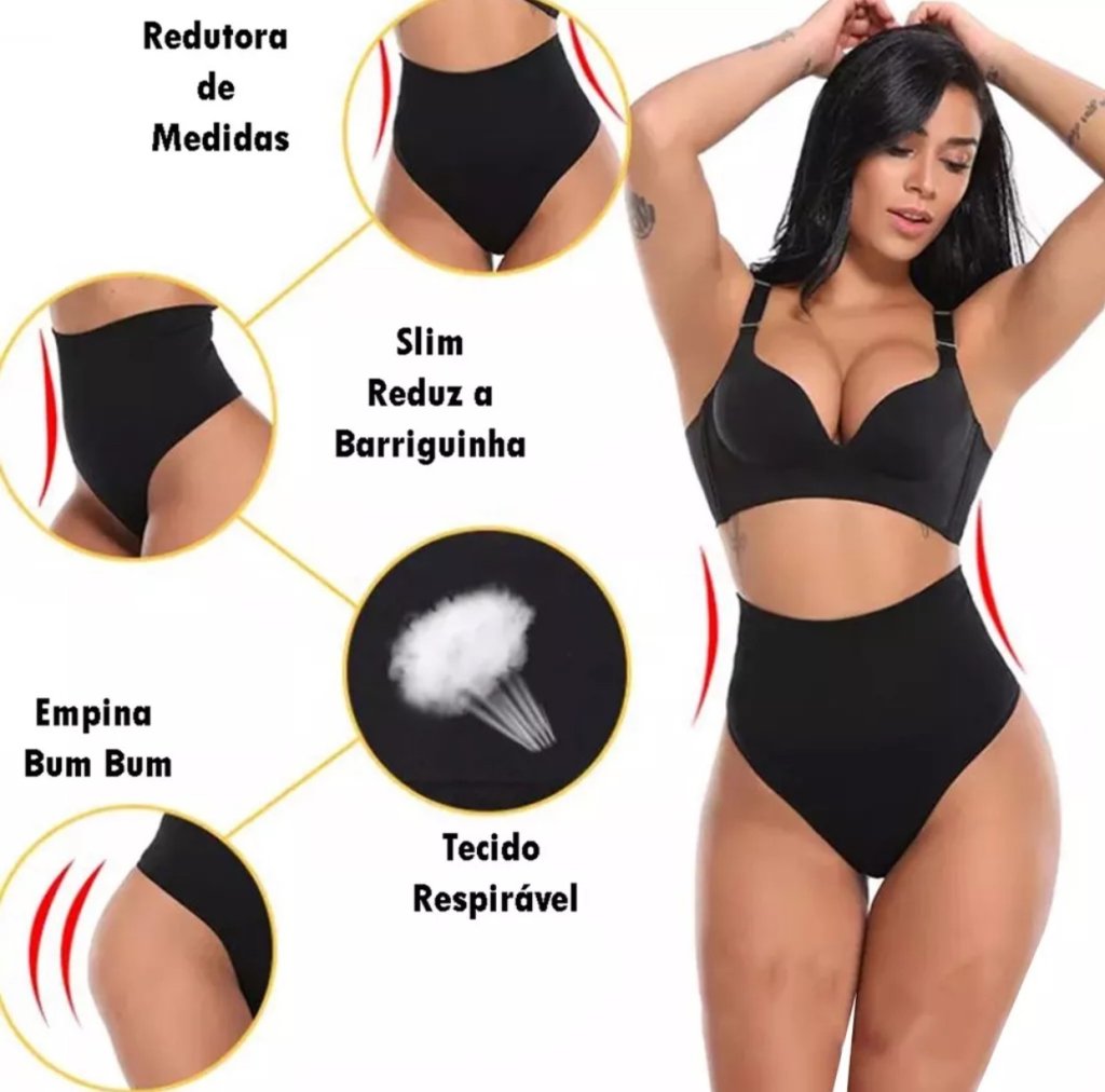 CALCINHA CINTURA ALTA FIO DUPLO