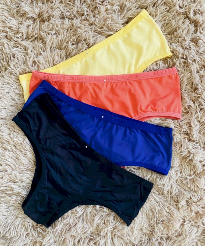 KIT 5 CALCINHAS TANGA LARGA