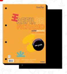 Refil de Fichário Papel preto sem pauta com 40 folhas 90g, Sum UP Credeal 