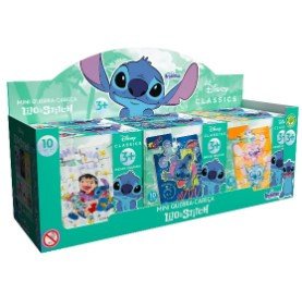 Mini Quebra-Cabeça Lilo e Stitch sortido 10 peças em madeira - Brasilflex
