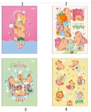 Caderno Brochura Capyclub Capa Dura 80 folhas Tilibra