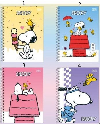 CADERNO UNIVERSITÁRIO 1M SNOOPY 80 FOLHAS TILIBRA