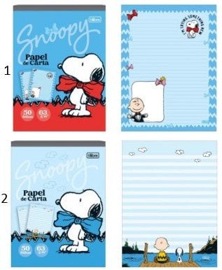 Bloco papel de carta Snoopy 50F - Tilibra