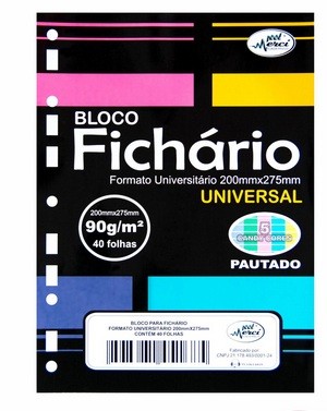 Bloco de Fichário Universitário, Merci 