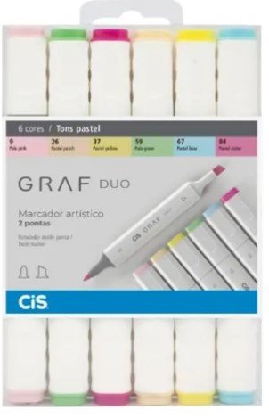 MARCADOR GRAF DUO 6 PASTEL CIS