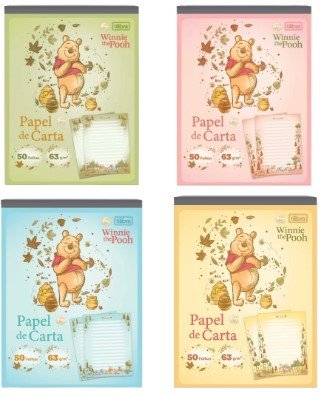 Bloco papel de carta Ursinho Pooh 50F - Tilibra