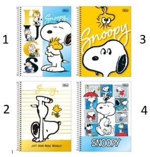 Caderno 1/4 A5 Snoopy 80F Tilibra