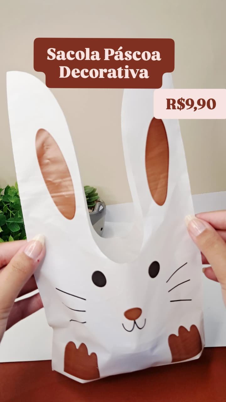 Sacola Decorativa Páscoa 10 unidades