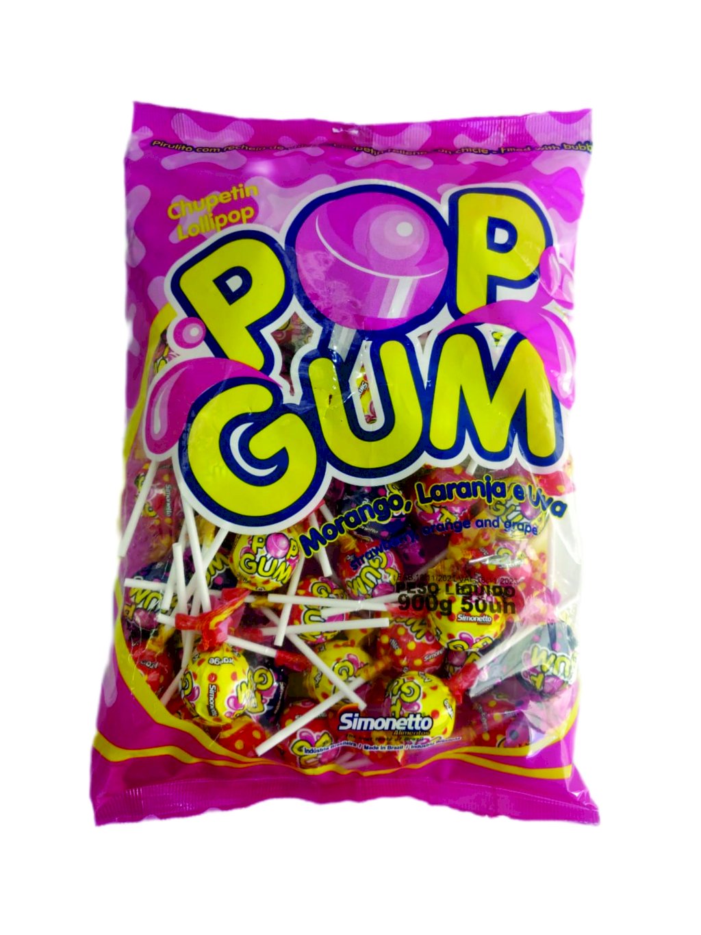 PIRULITO POP GUM SORTIDO 900g