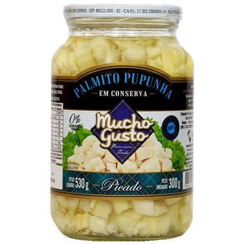 PALMITO PUPUNHA PICADO MUCHO GUSTO 300GR