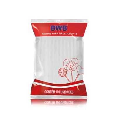 PALITOS PIRULITO MEDIO - BRANCO 100 UND