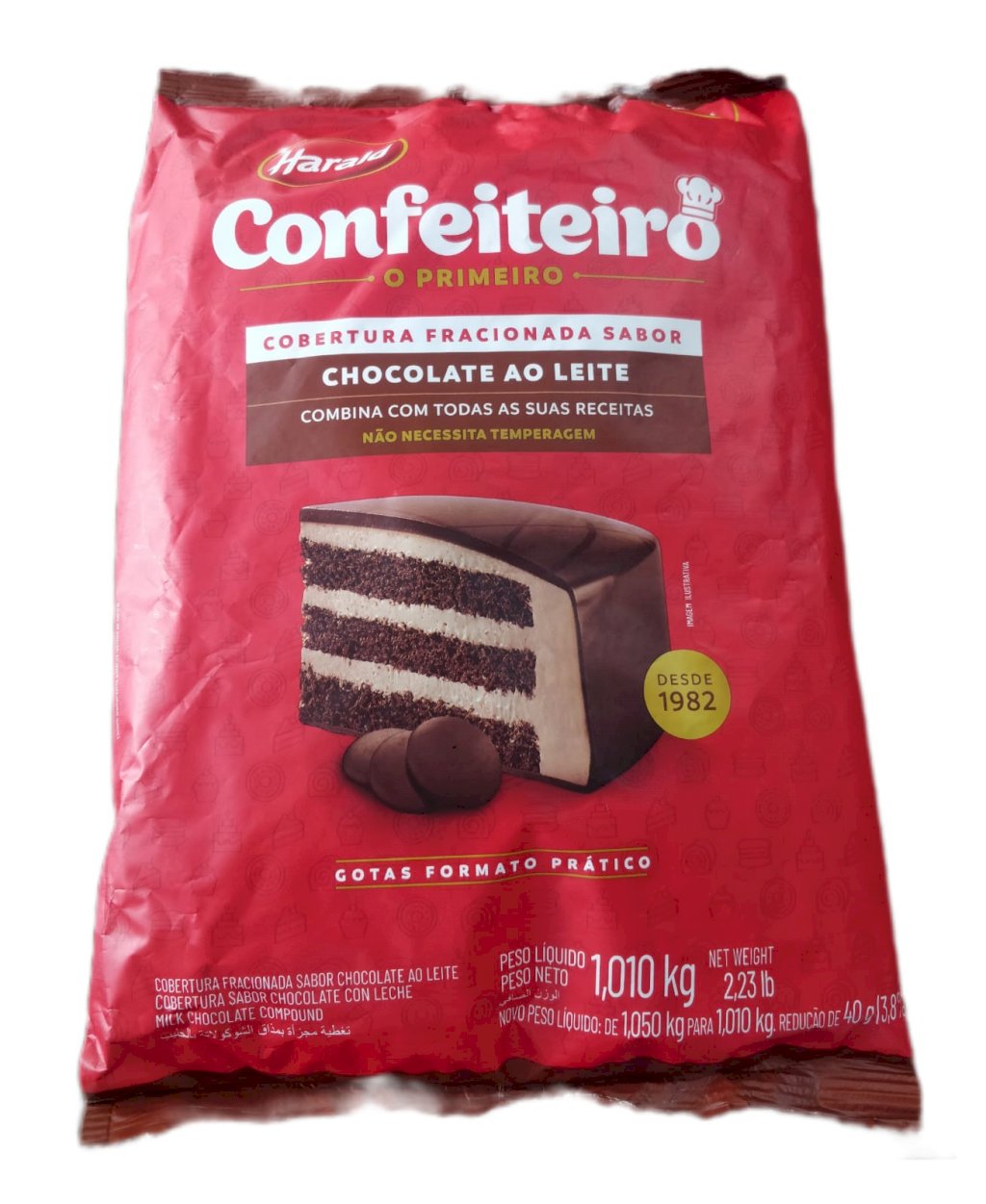 COBERT.CHOC.CONFEITEIRO LEITE GOTAS HARALD  1,010KG
