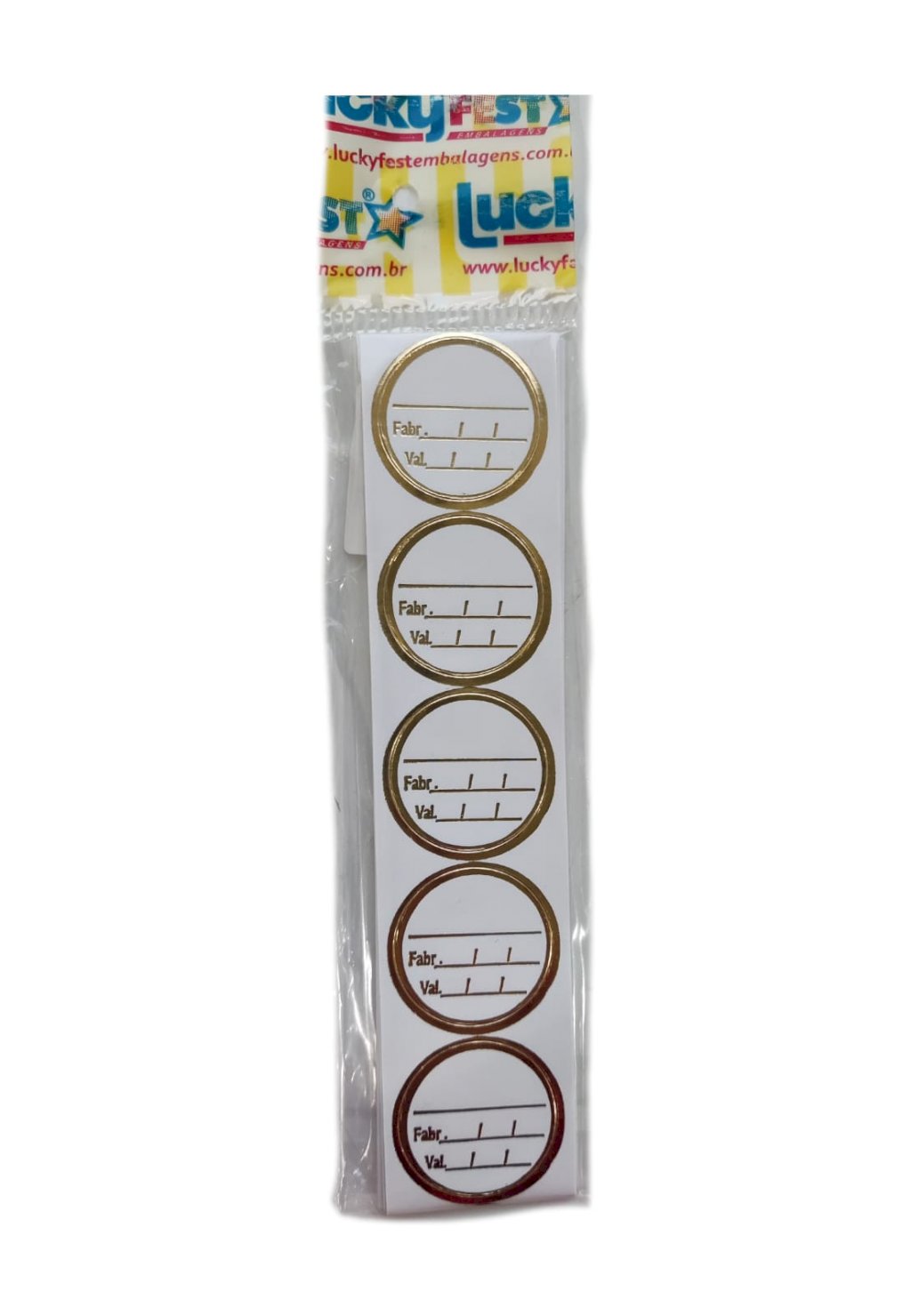 ETIQUETAS ADESIVA FAB/ VAL. - REDONDA (PCT C/100 und.)