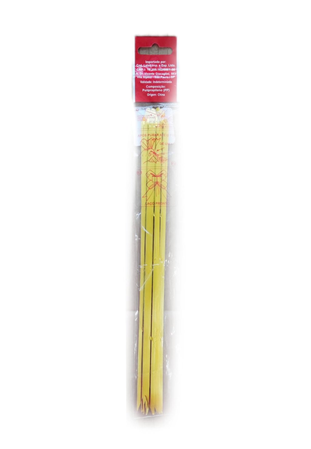 LACO FEST BORBOLETA FIO DOURADO AMARELO 1,5X27 (PCT C/10 und.)