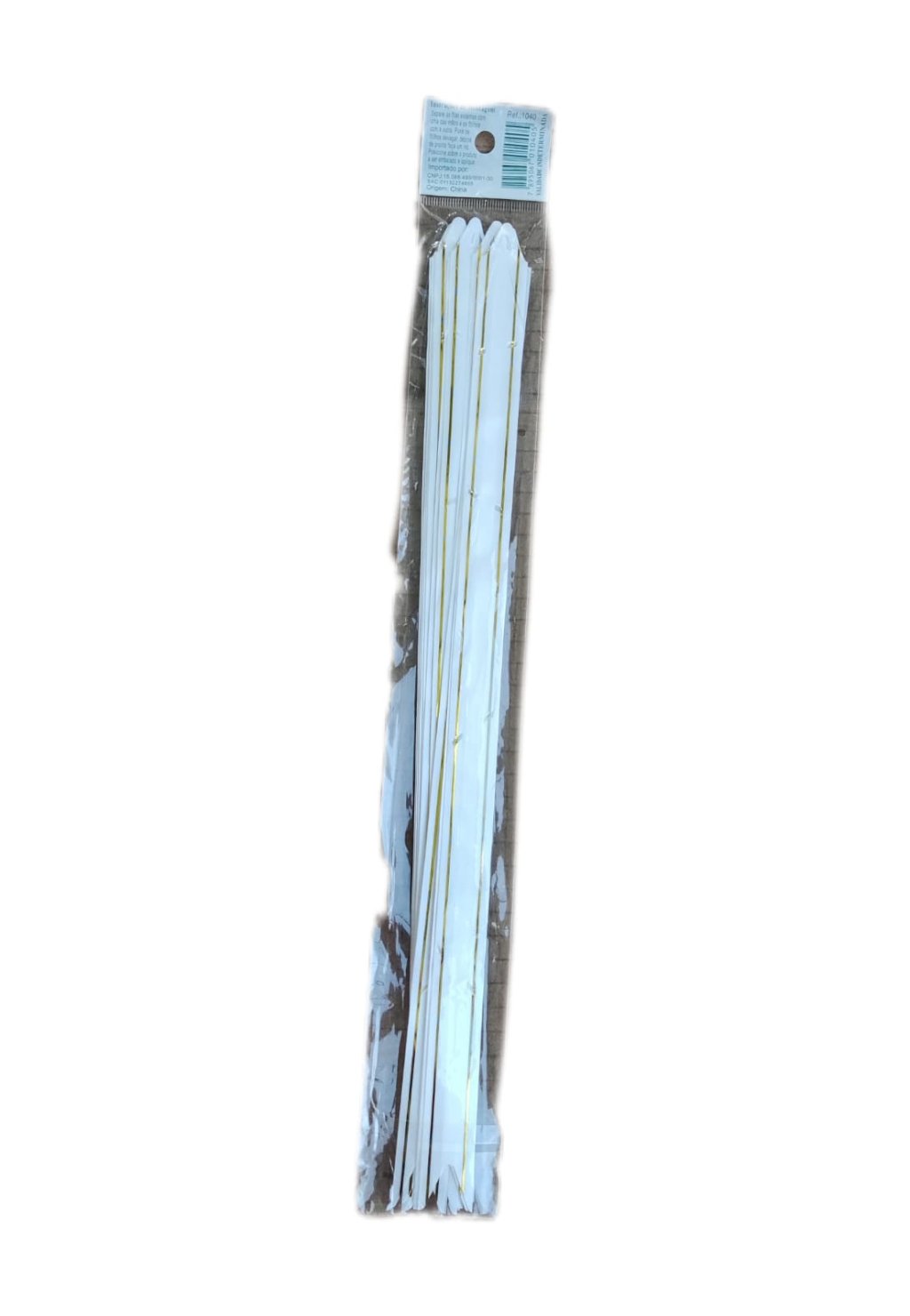 LACO FEST BORBOLETA FIO DOURADO BRANCO 1,8x36 (PCT C/10 und.)
