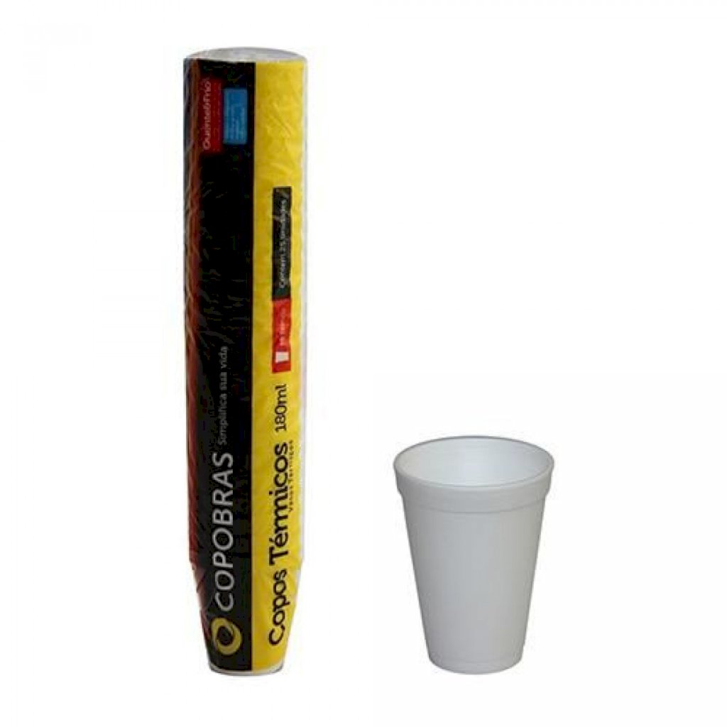 COPO ISOPOR  TERMICO 180 ML 25UN COPOBRAS