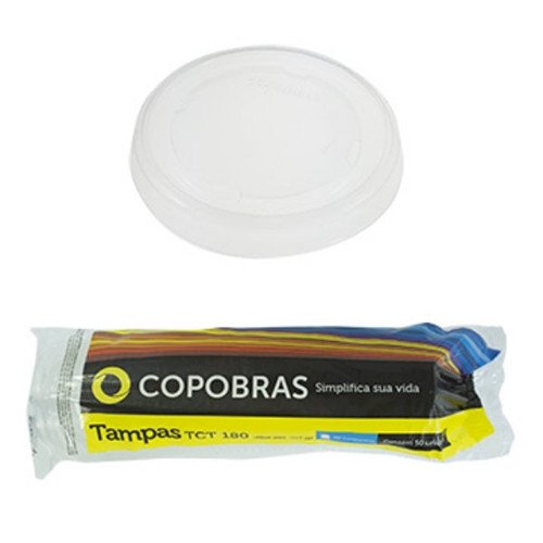 TAMPA PLAST TRANSP 180ml 50un COPOBRAS