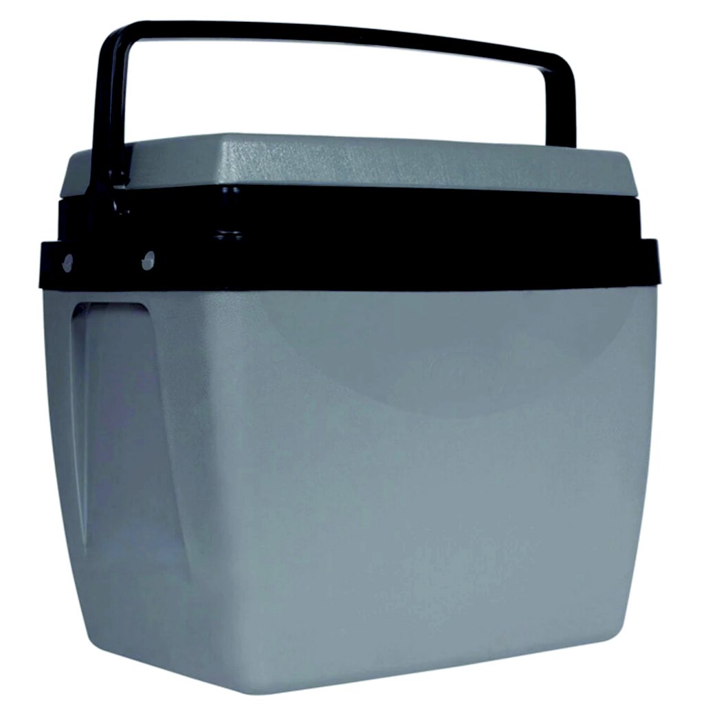 CAIXA TERMICA 26L CINZA COM PRETO