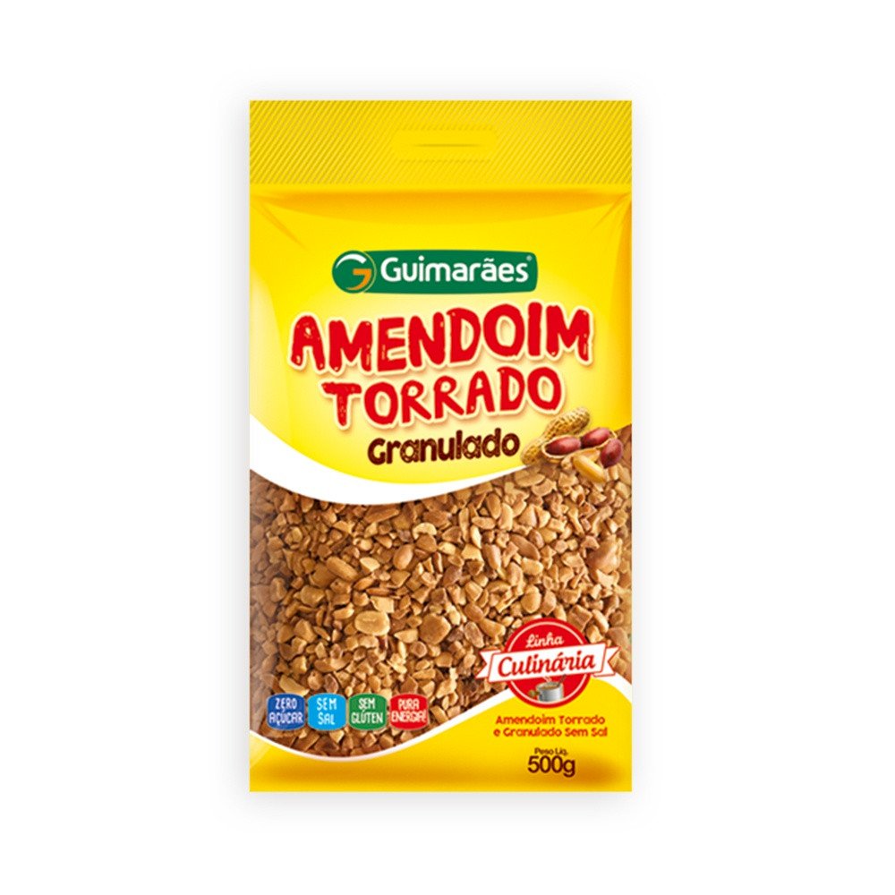 AMENDOIM TORRADO GRANULADO 500G GUIMARAES