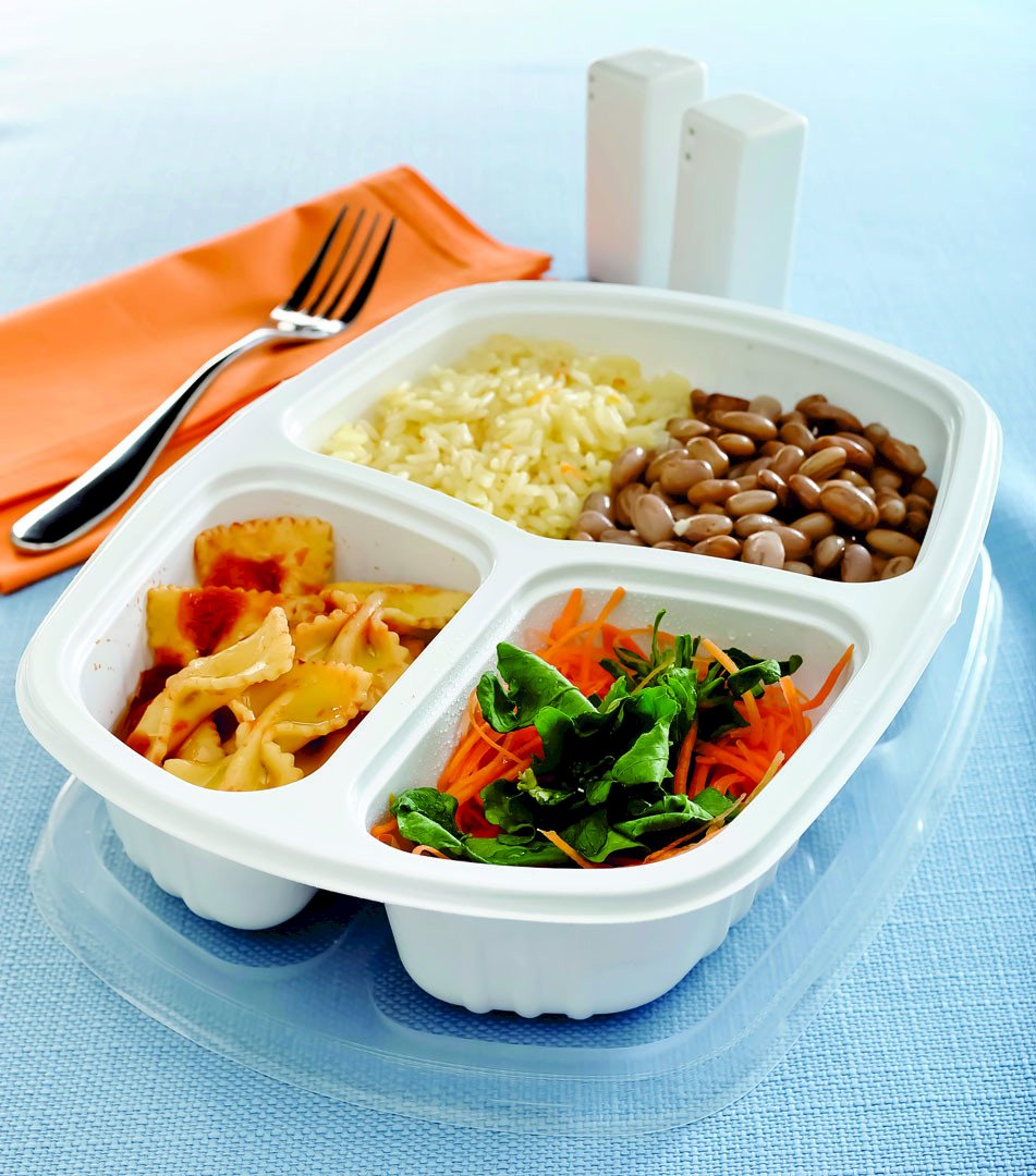 G 330  BANDEJA 03 DIVISÕES 1150ML BRANCA