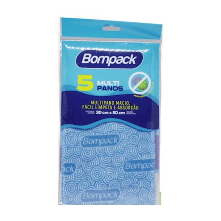 PANO BOMPACK PLUS LIMP. LEVE AZUL 30X50 C/5