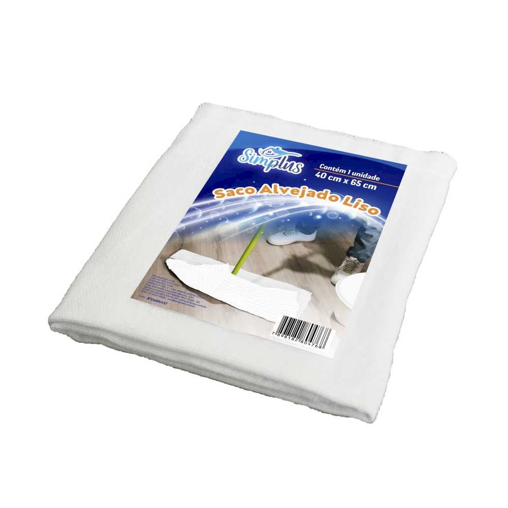 PANO SACO ALVEJADO SIMPLUS LISO 40X65CM UN