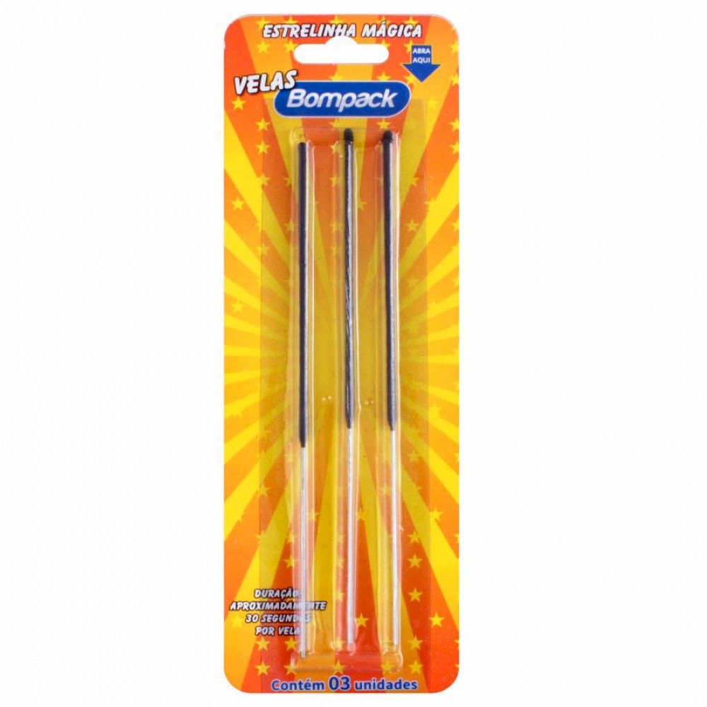 VELA ANIVERSARIO BOMPACK ESTRELINHA MAGICA C/3 UN