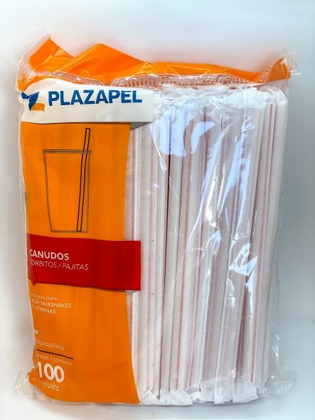 CANUDO VITAMINA 8X210MM C/ SACHE BRANCO C/ LISTRA 100 UNID