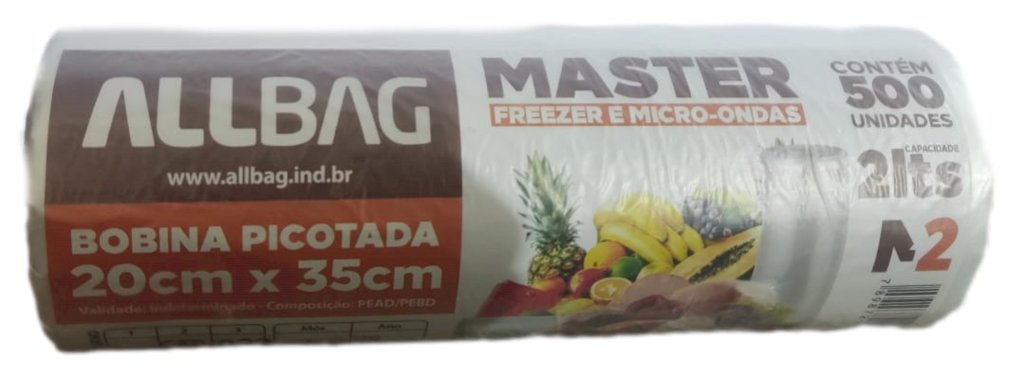 BOBINA ALLBAG PICOT. 20x35CM C/500 UND 2kg