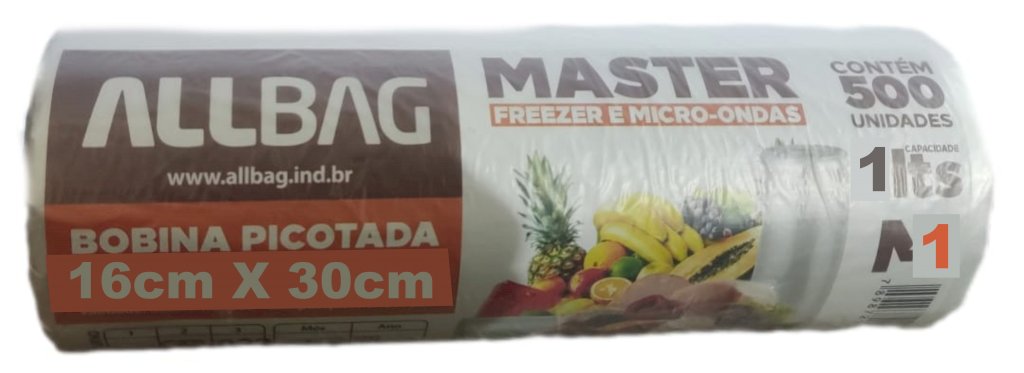 BOBINA ALLBAG PICOT. 16x30CM C/500 UND 1kg