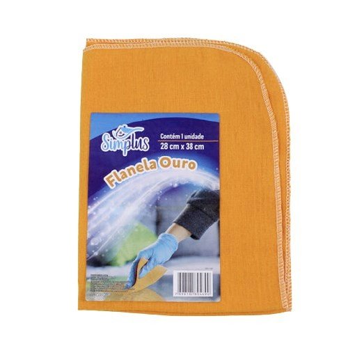 FLANELA SIMPLUS OURO 28X38CM UN