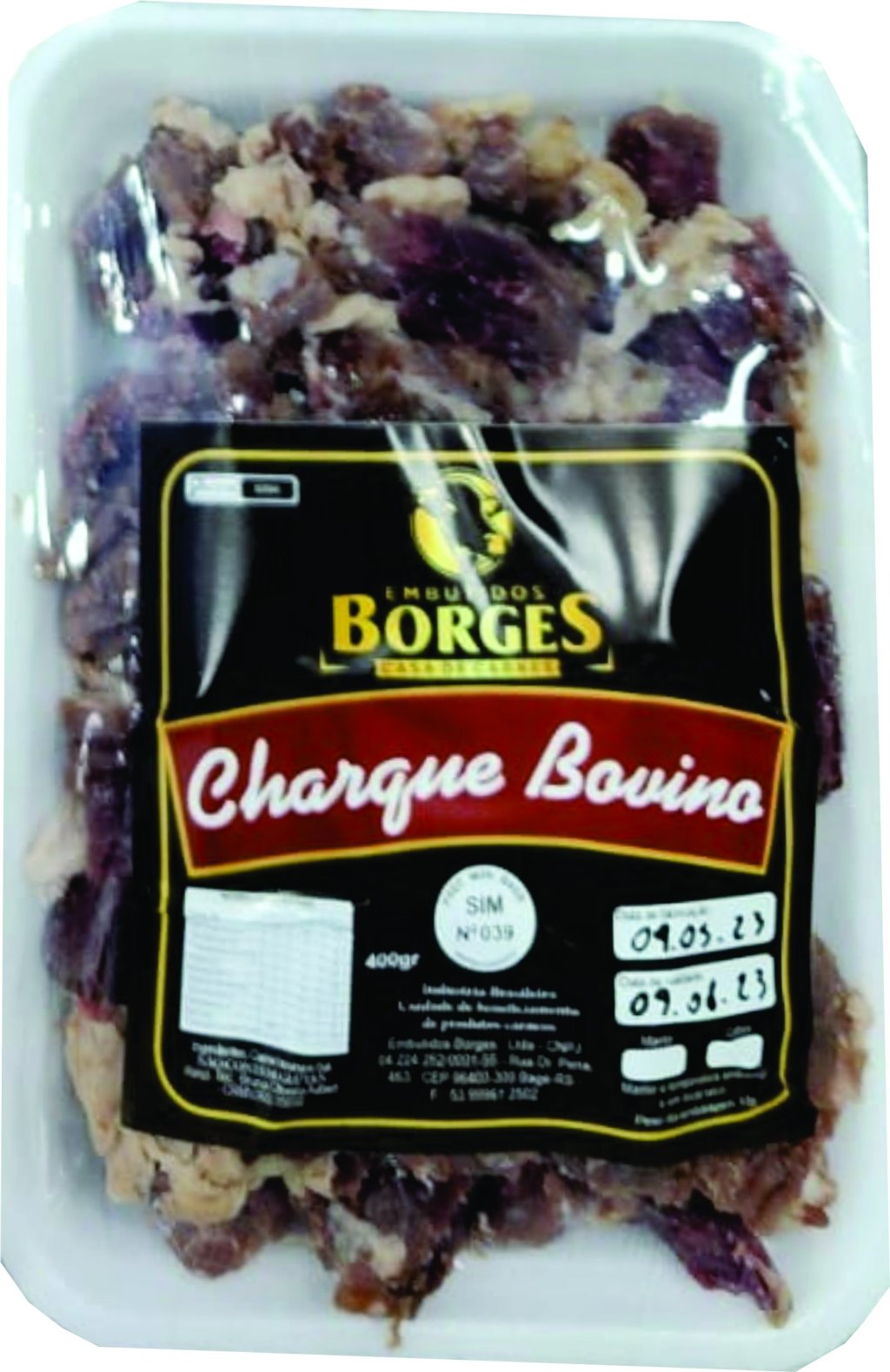 CHARQUE PICADO E BORGES 400g