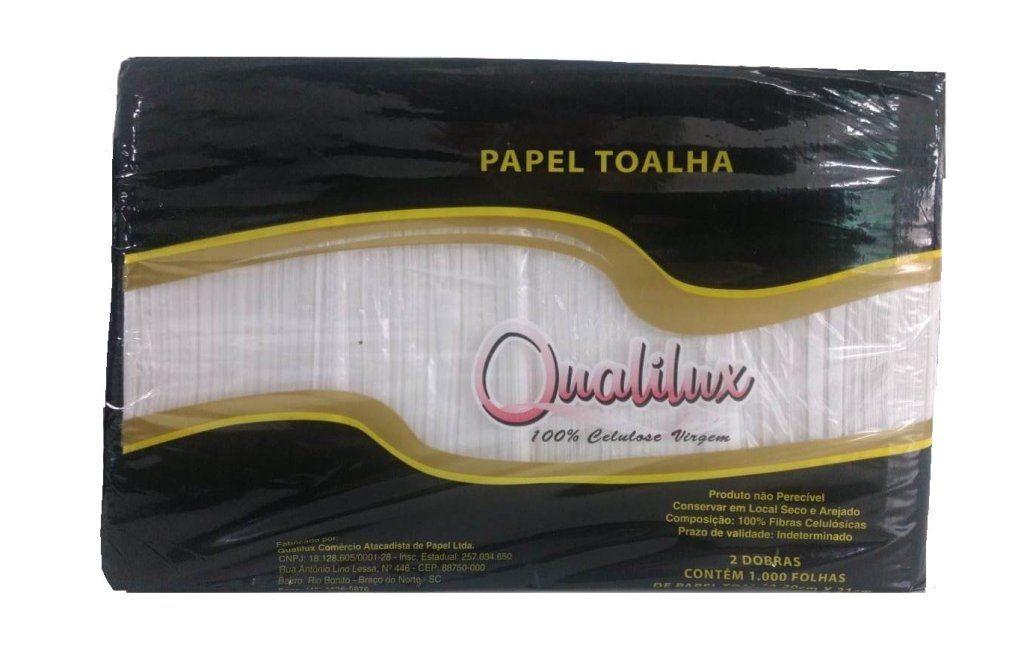 PAPEL INTERFOLHADO QUALILUX CELULOSE 1000 FOLHAS