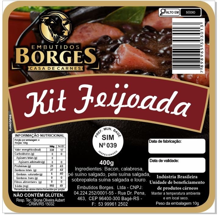 KIT FEIJOADA EMB BORGES 400G