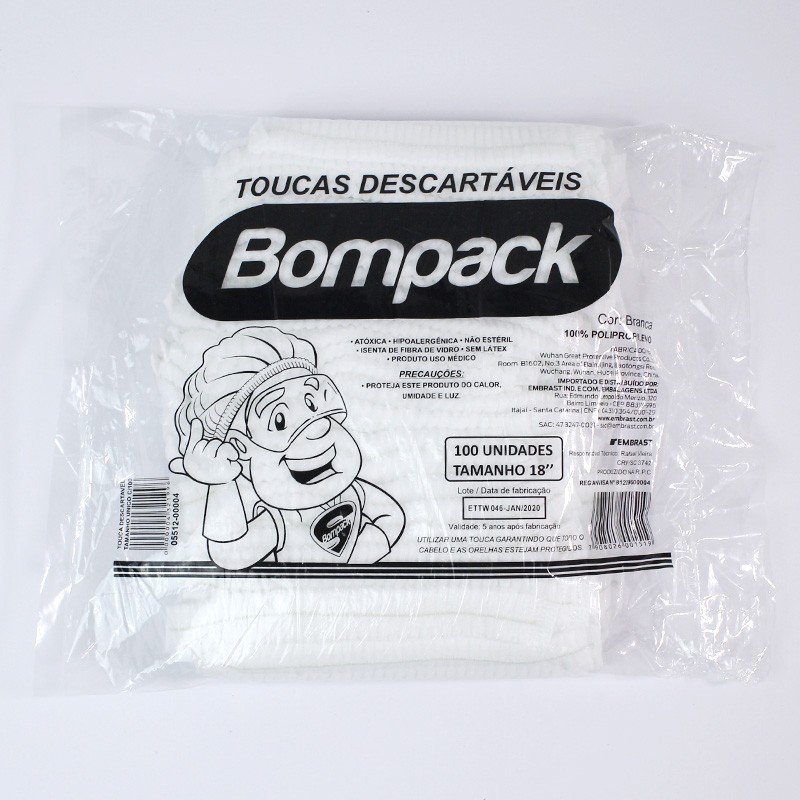 TOUCA BOMPACK TNT BRANCA  C/100