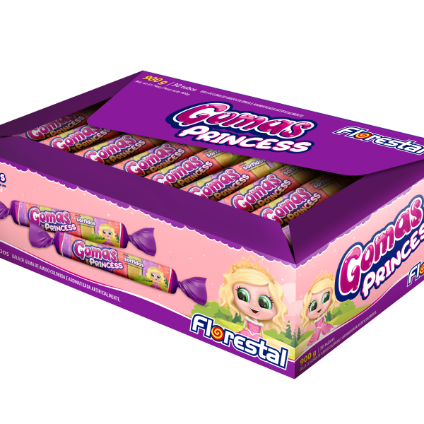 BALA DE GOMA TUBO PRINCESA FLORESTAL 900G