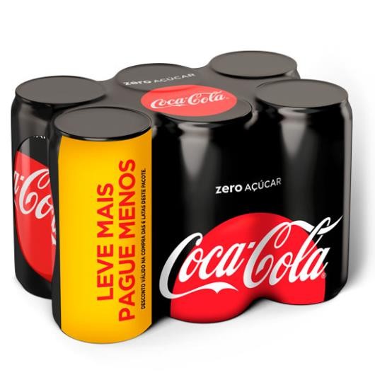 COCA COLA ZERO LATA PACK 6UNx350ml
