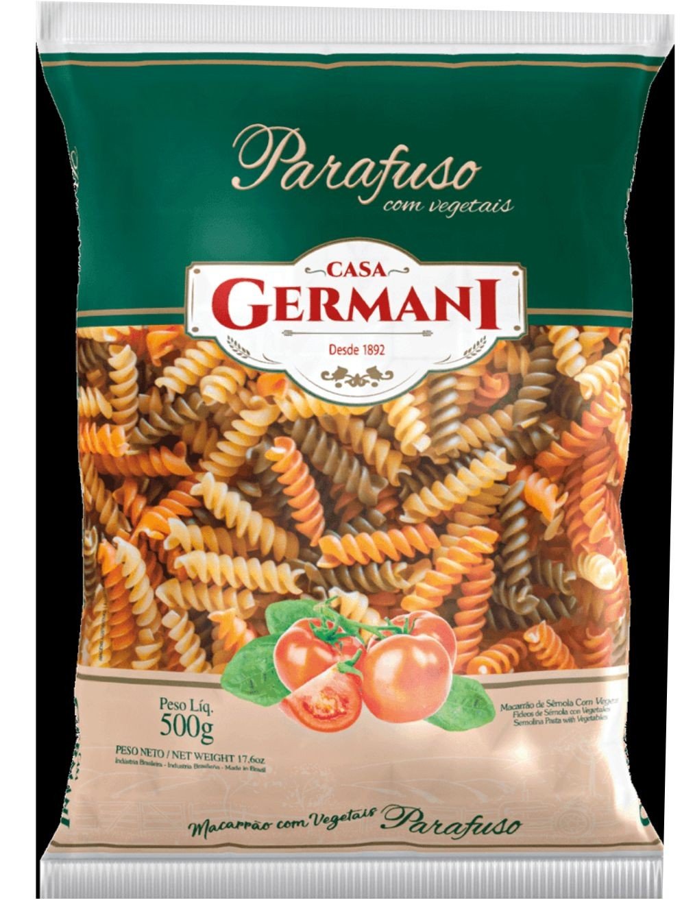 GERMANI MASSA PARAFUSO COM VEGETAIS 500g
