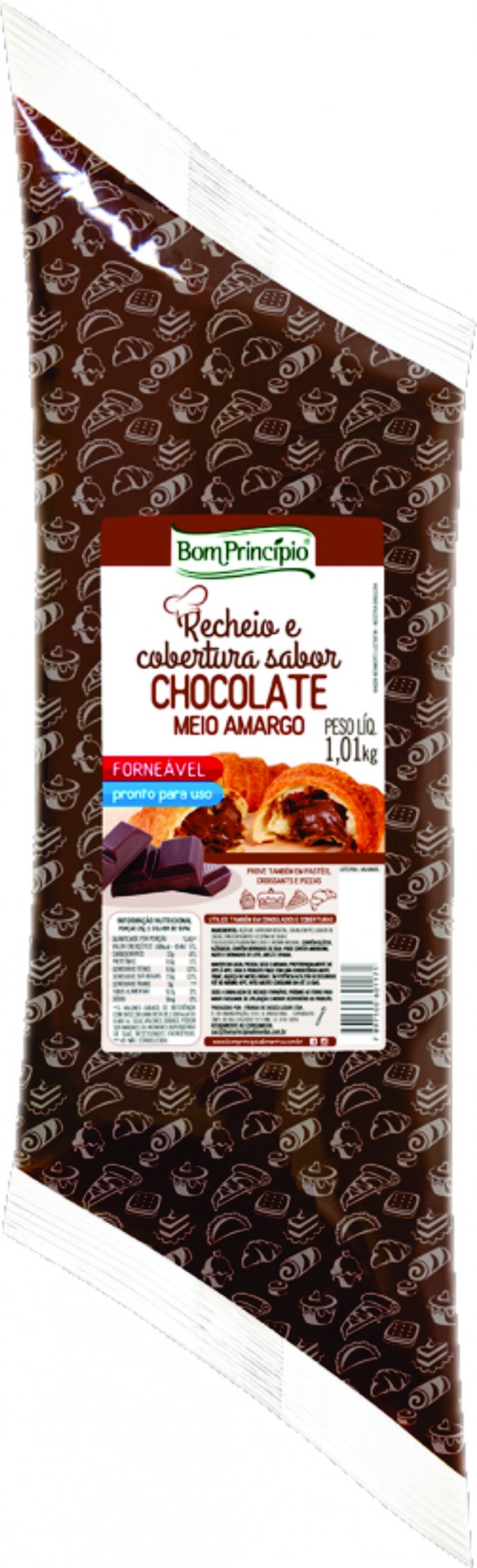 RECHEIO  COBERTURA CHOC. MEIO AMARGO 1,01kg BOM PRINCIPIO