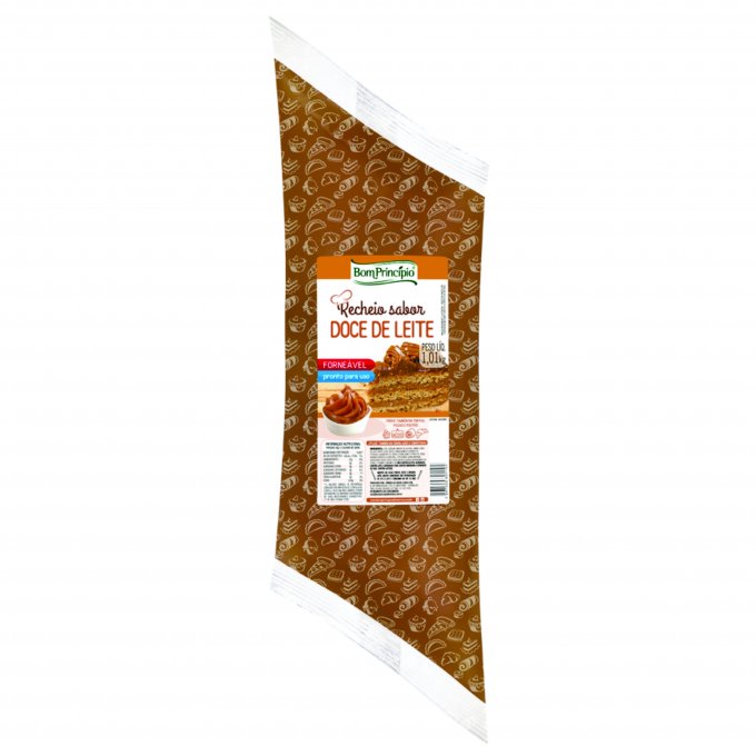 RECHEIO DOCE DE LEITE FORNEÁVEL BOM PRINCÍPIO 1,01kg