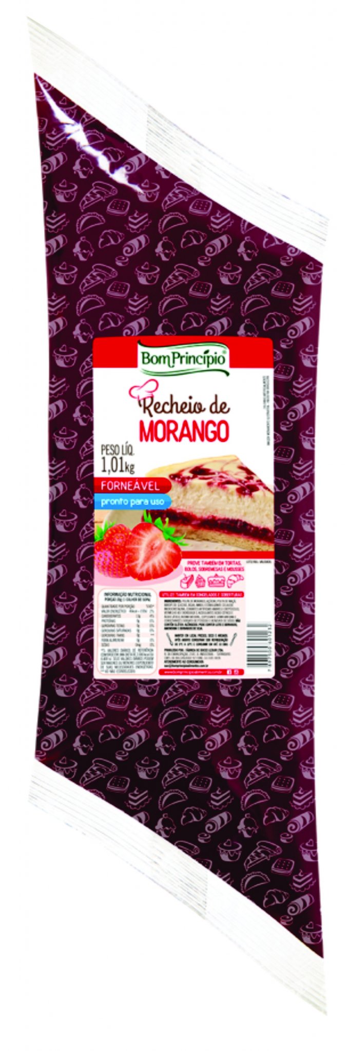 RECHEIO MORANGO BOM PRINCÍPIO 1,01kg