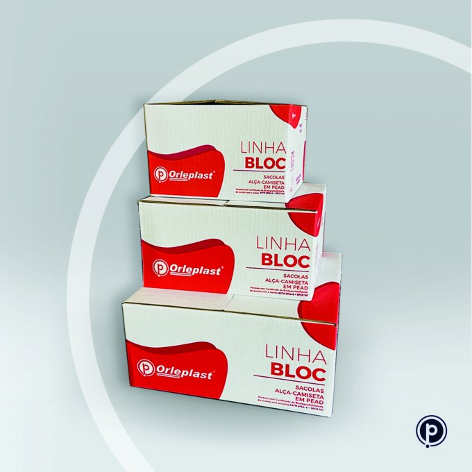 SACOLA ORLEPLAST BRANCA MEDIA BLOC 38X48  COM 1000 UN