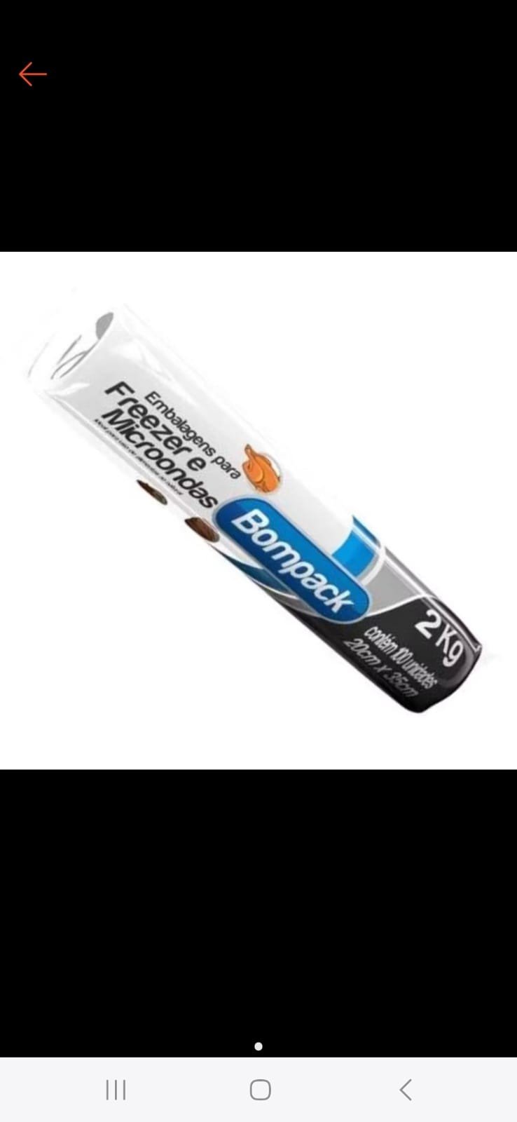 sACO FREEZER E MICROONDAS 2 KG