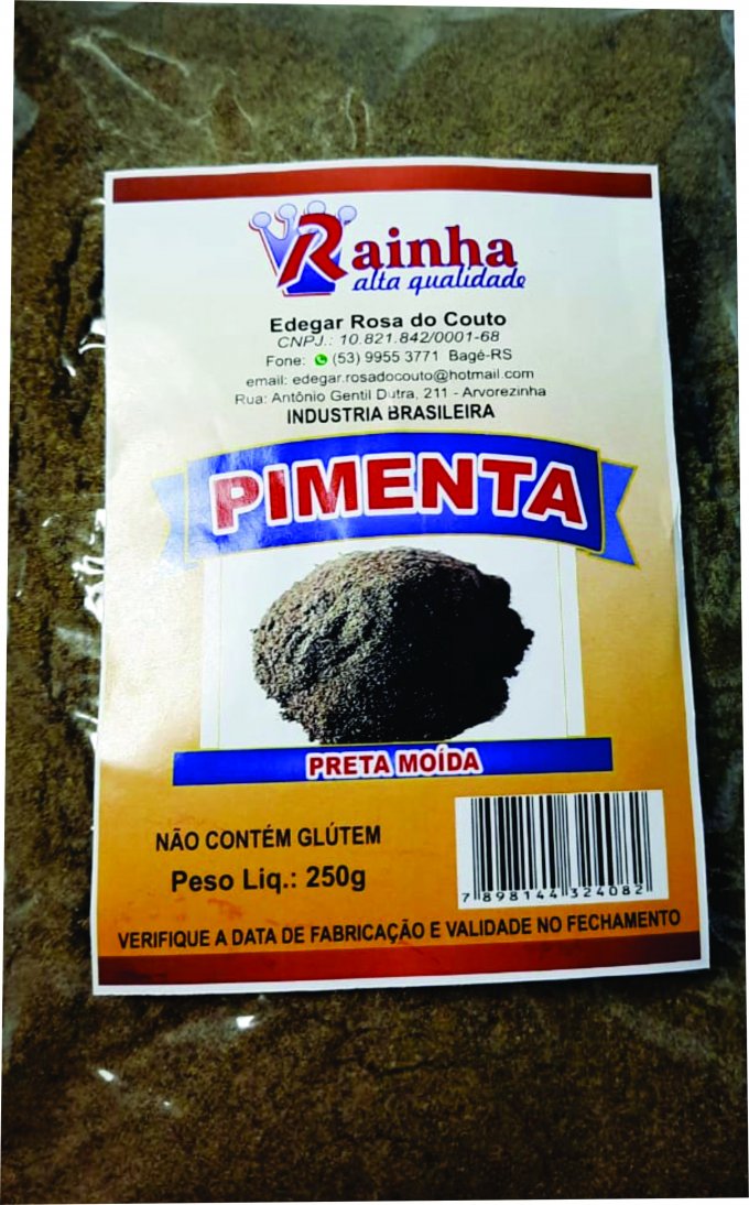 TEMPERO PIMENTA PRETA MOIDA RAINHA  250gr
