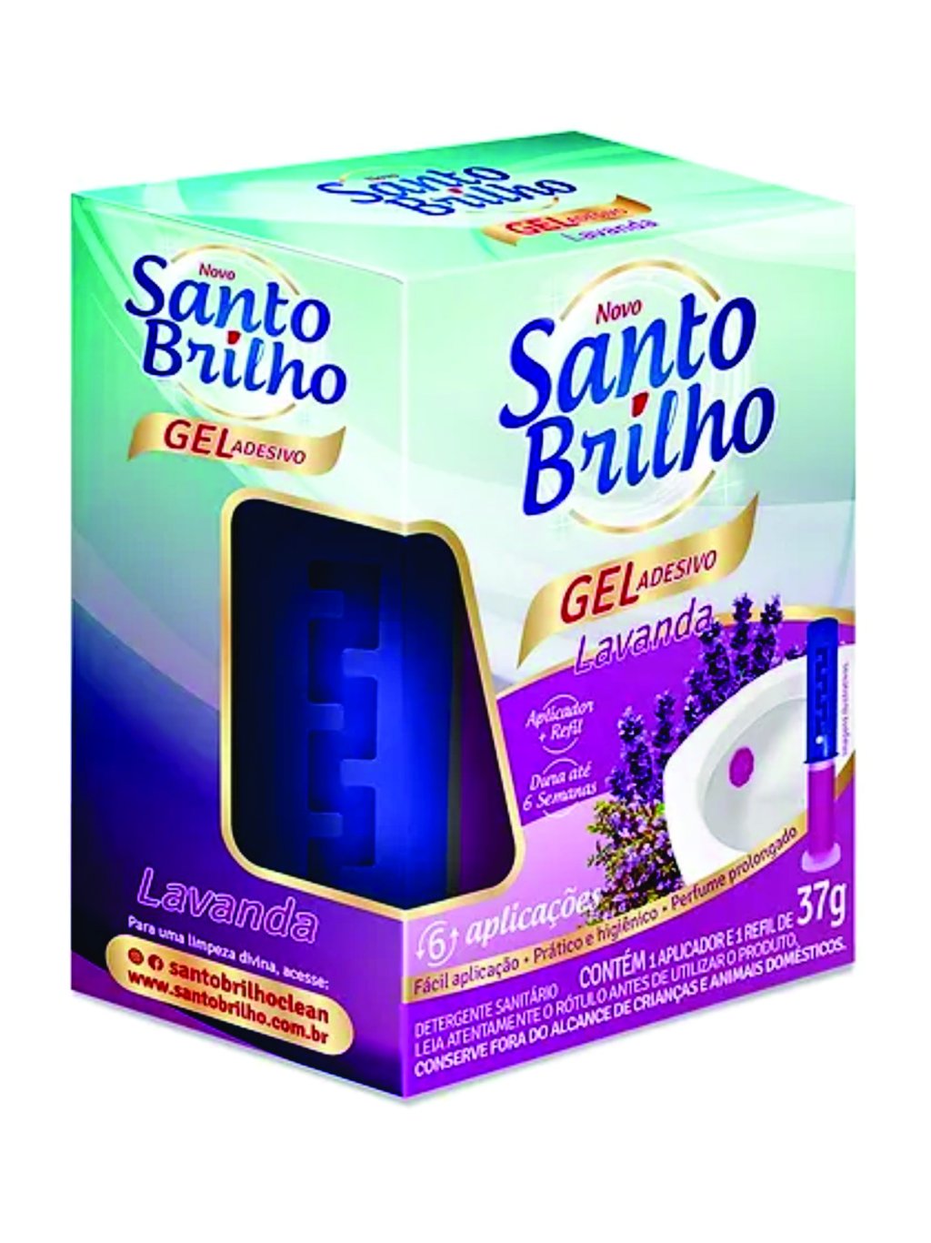 GEL ADESIVO LAVANDA APLICADOR E REFIL SANTO BRILHO